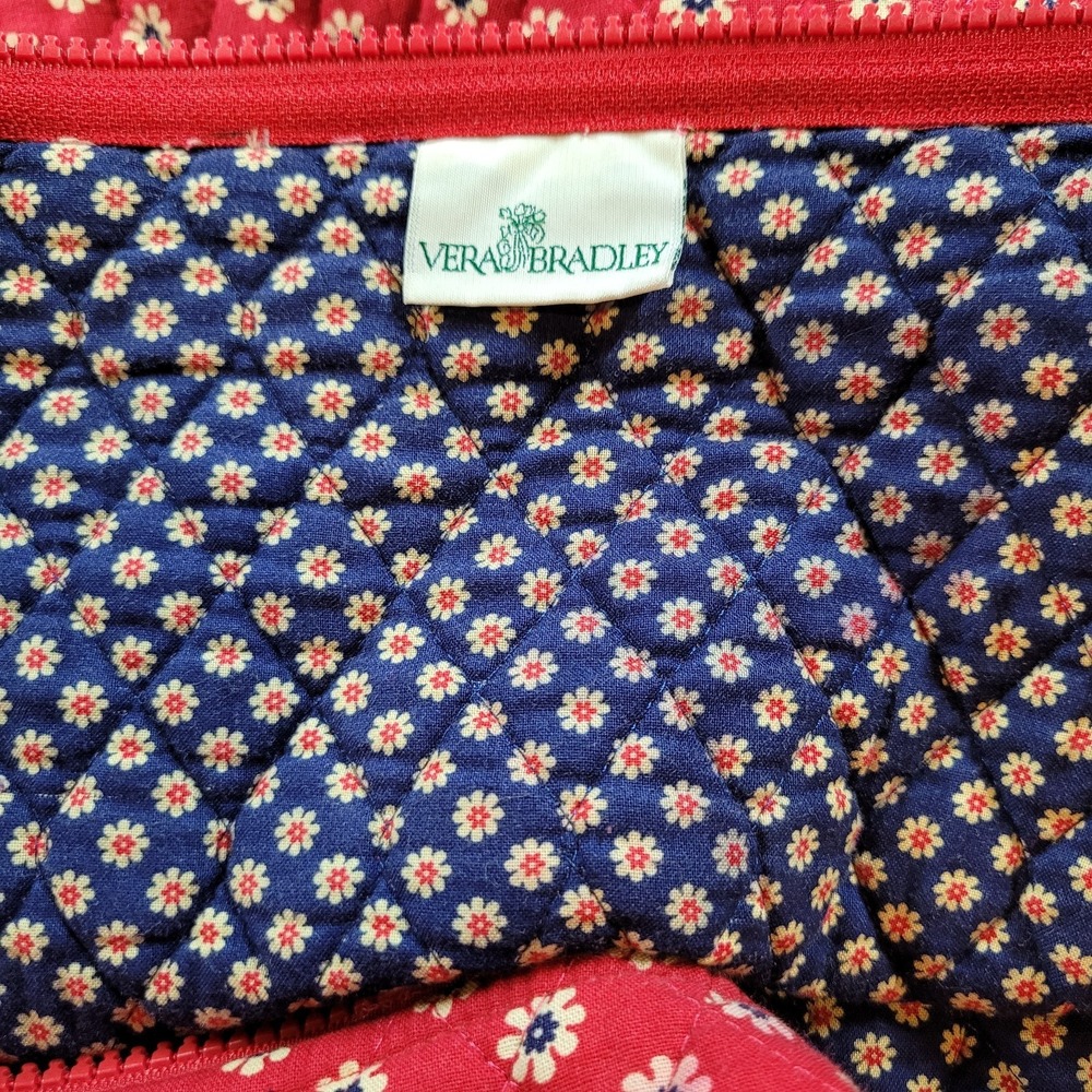 Vera Bradley Vintage AMERICANA Red XL Duffel Bag Y2K 2003 Paisley/Floral Travel - Picture 4 of 10